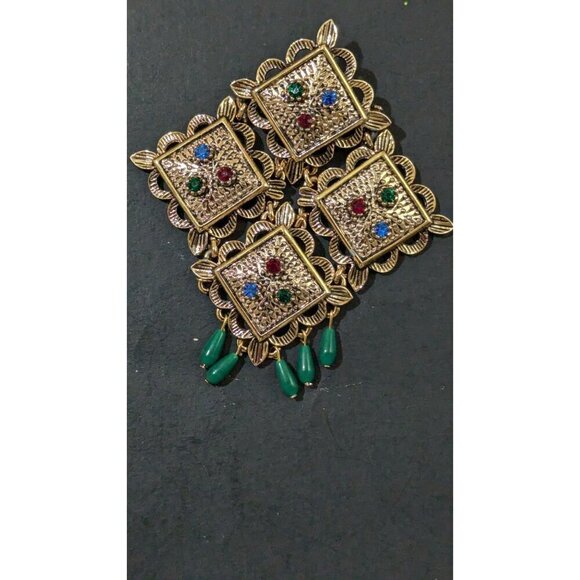 Vintage Sarah Coventry Temple of Lights Rhinestone Accent Statement brooch pin - Picture 3 of 6